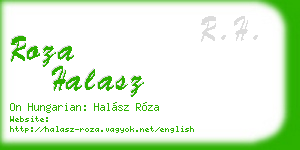roza halasz business card