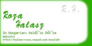 roza halasz business card